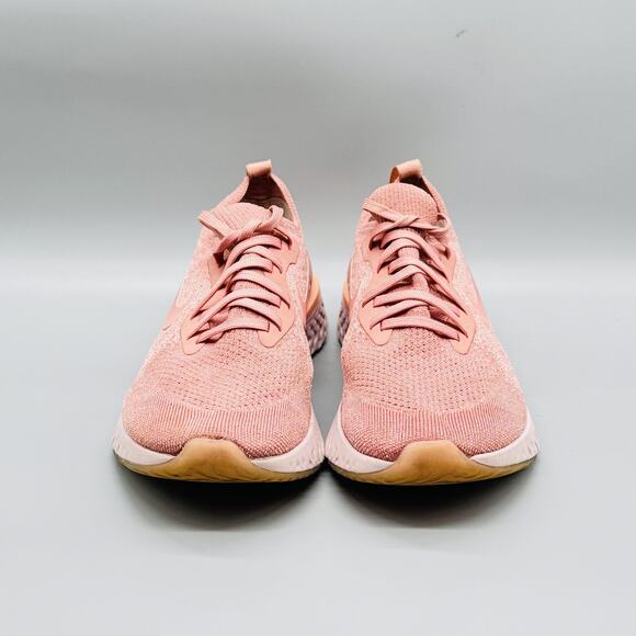Nike Shoes Womens 9.5 Pink Epic React Flyknit Road Running Athletic Sneakers - Picture 3 of 13
